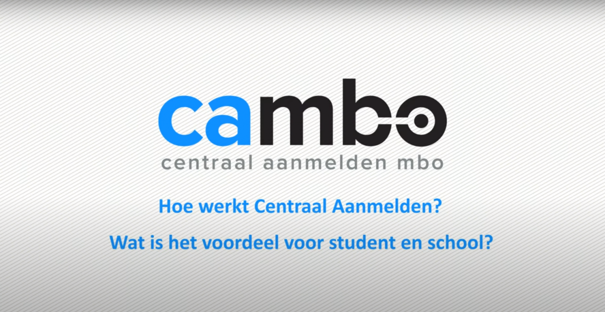Nieuw: centraal aanmelden voor het mbo